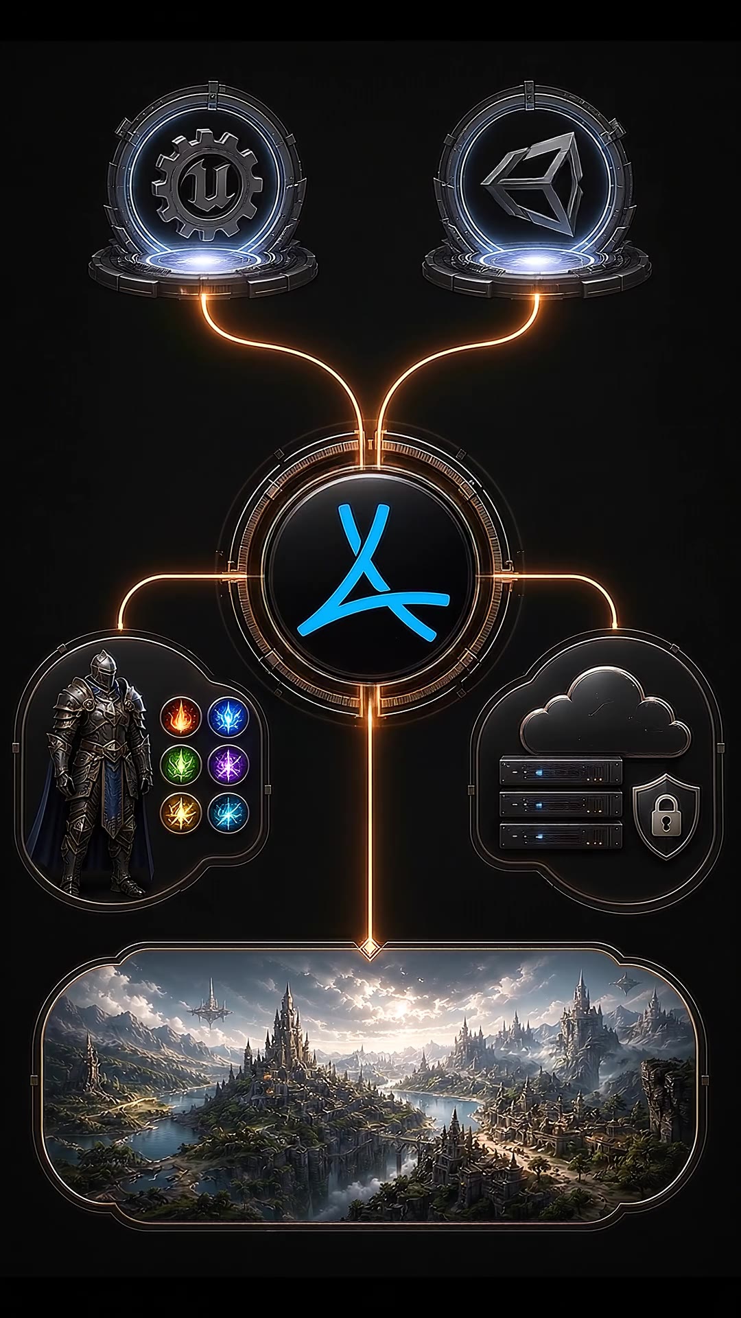 Atavism connected to game engines, game assets, World of Heroes and managed infrastructure